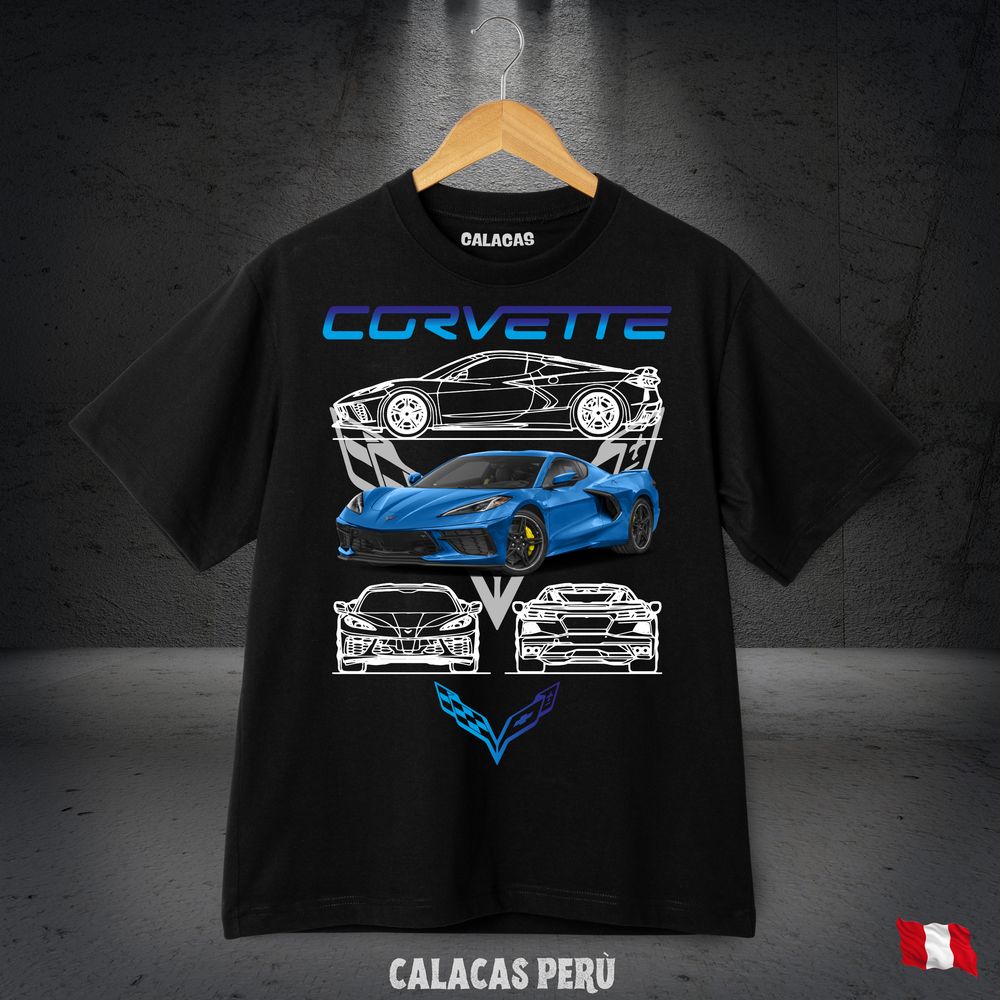 Polo - Corvette Azul C8