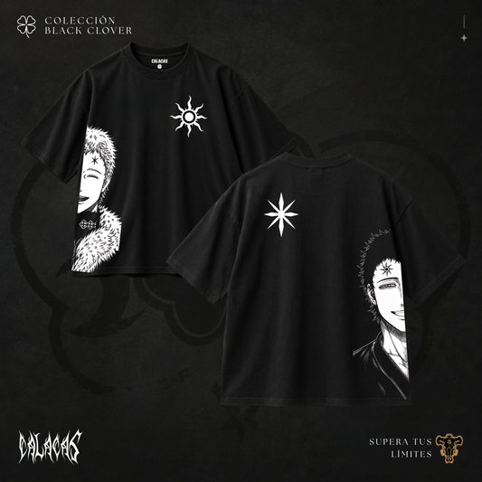 Polo negro con estampado "Lucius y Julius" — Calacas Perú, streetwear con humor peruano