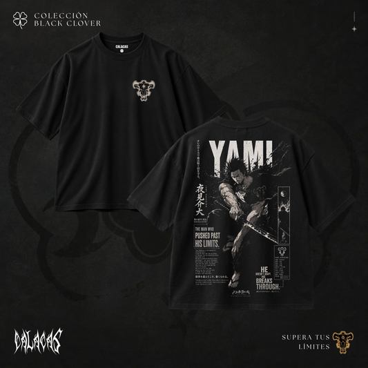 Polo negro con estampado "Yami streetwear" — Calacas Perú, streetwear con humor peruano